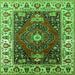 Square Persian Green Traditional Rug, urb1472grn