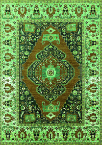 Persian Green Traditional Rug, urb1472grn