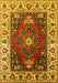 Machine Washable Persian Yellow Traditional Rug, wshurb1472yw