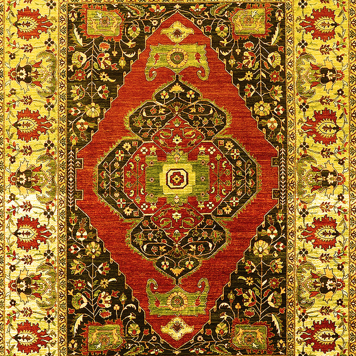 Machine Washable Persian Yellow Traditional Rug, wshurb1472yw