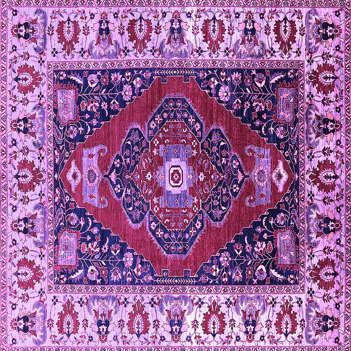 Square Persian Purple Traditional Rug, urb1472pur