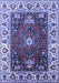 Machine Washable Persian Blue Traditional Rug, wshurb1472blu