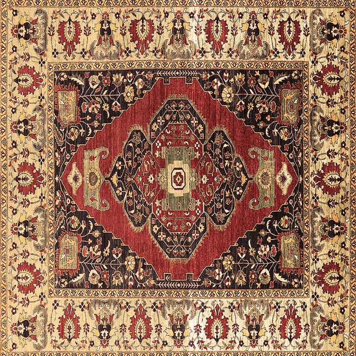 Square Persian Brown Traditional Rug, urb1472brn