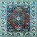 Square Persian Light Blue Traditional Rug, urb1472lblu