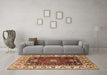 Machine Washable Persian Brown Traditional Rug in a Living Room,, wshurb1472brn