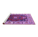 Sideview of Machine Washable Persian Purple Traditional Area Rugs, wshurb1472pur