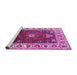 Sideview of Machine Washable Persian Pink Traditional Rug, wshurb1472pnk