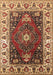 Machine Washable Persian Brown Traditional Rug, wshurb1472brn