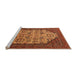 Sideview of Machine Washable Oriental Orange Industrial Area Rugs, wshurb1473org