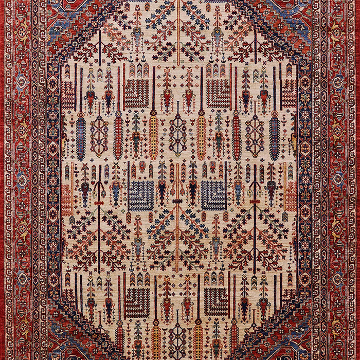 Mid-Century Modern Deep Red Oriental Rug, urb1473