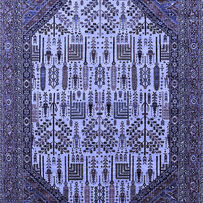 Machine Washable Oriental Blue Industrial Rug, wshurb1473blu
