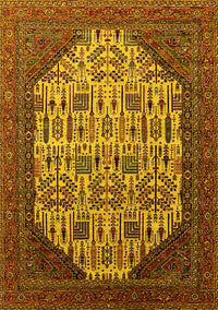 Oriental Yellow Industrial Rug, urb1473yw