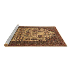 Sideview of Machine Washable Oriental Brown Industrial Rug, wshurb1473brn