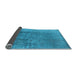 Sideview of Oriental Light Blue Industrial Rug, urb1474lblu