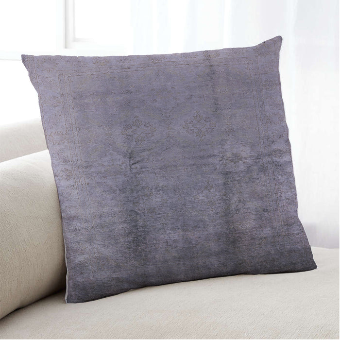 Lifestyle Image of Mid-Century Modern Urban Square Grape Purple Throw Pillow, 18 inch by 18 inch, pwurb1474