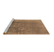 Sideview of Machine Washable Oriental Brown Industrial Rug, wshurb1474brn