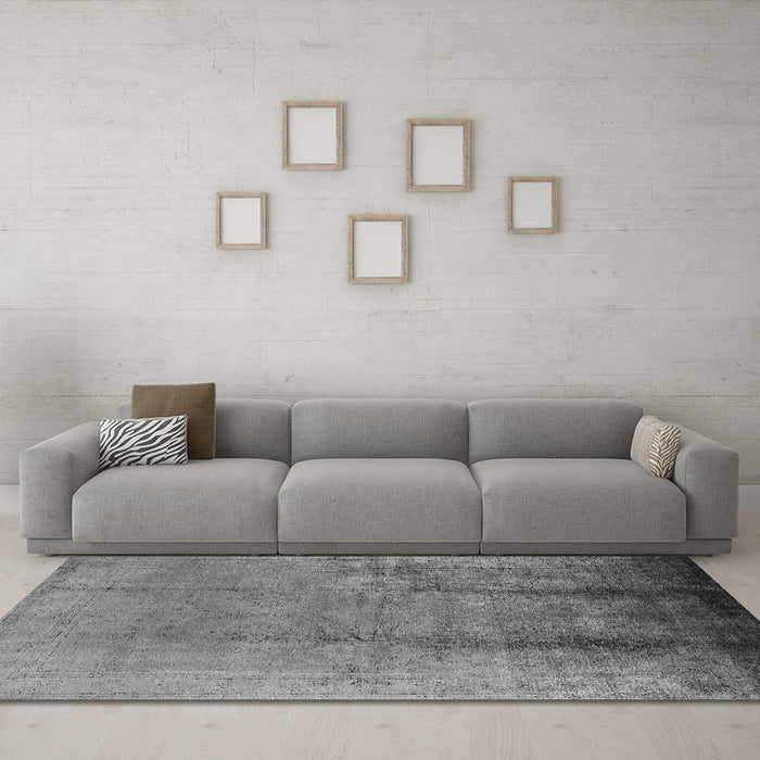 Machine Washable Oriental Gray Industrial Rug in a Living Room,, wshurb1474gry