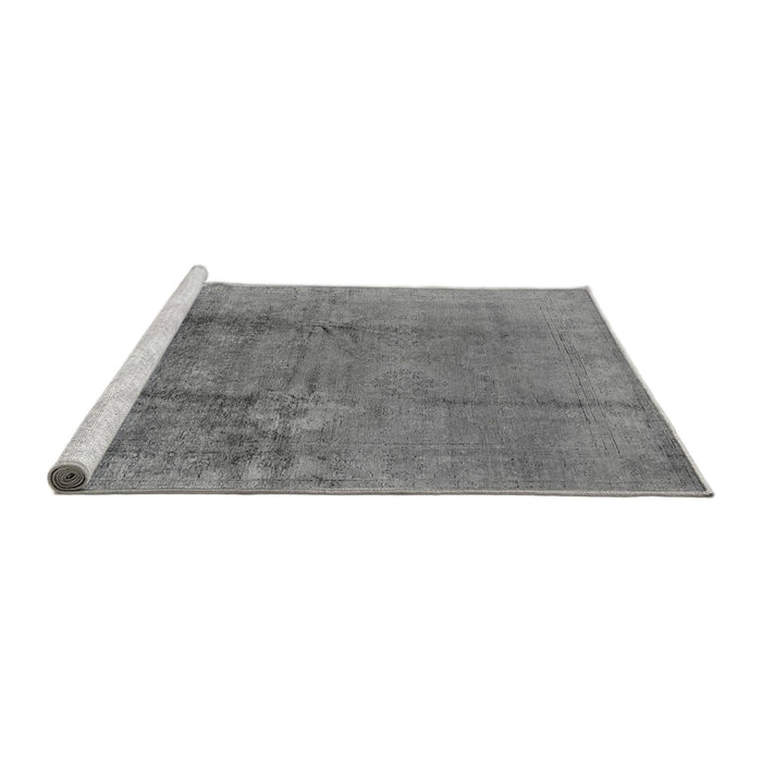 Sideview of Machine Washable Oriental Gray Industrial Rug, wshurb1474gry