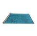 Sideview of Machine Washable Oriental Light Blue Industrial Rug, wshurb1474lblu