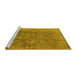 Sideview of Machine Washable Oriental Yellow Industrial Rug, wshurb1474yw