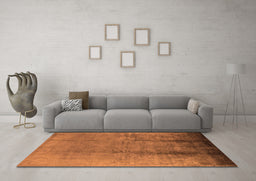Machine Washable Oriental Orange Industrial Area Rugs in a Living Room, wshurb1474org