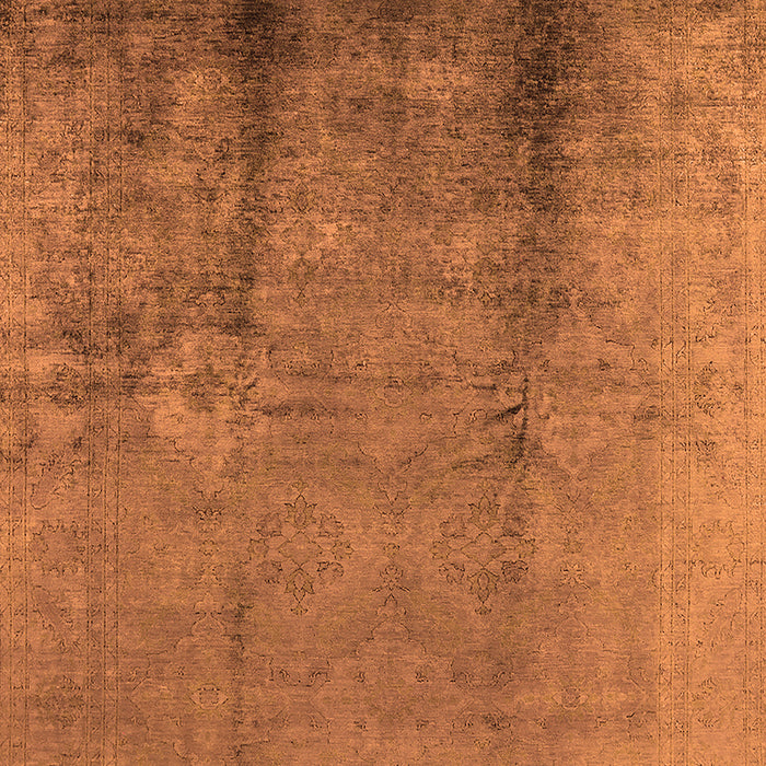 Machine Washable Oriental Orange Industrial Area Rugs, wshurb1474org