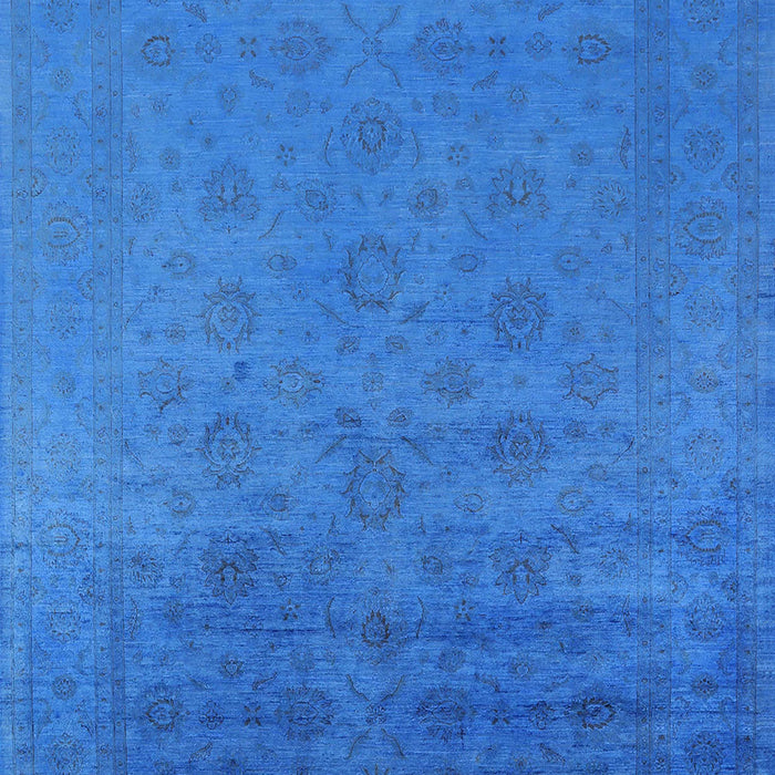 Mid-Century Modern Neon Blue Persian Rug, urb1475