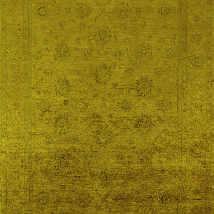 Machine Washable Persian Yellow Bohemian Rug, wshurb1475yw