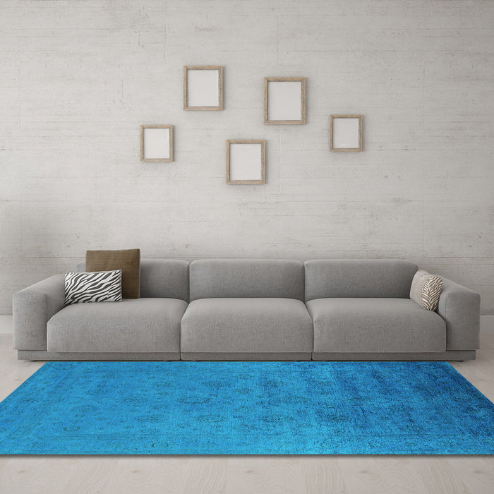 Machine Washable Persian Turquoise Bohemian Area Rugs in a Living Room,, wshurb1475turq