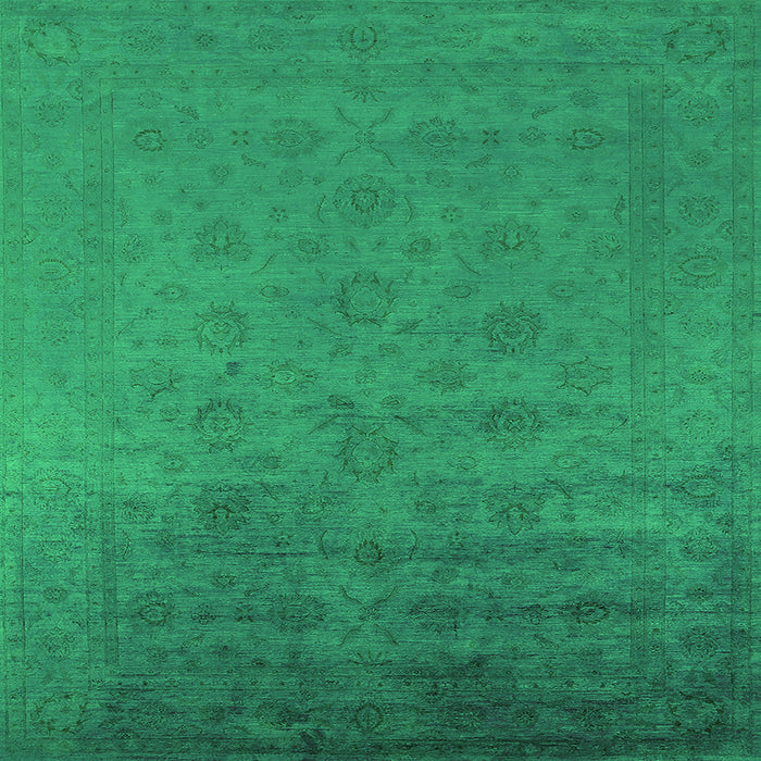 Square Machine Washable Persian Green Bohemian Area Rugs, wshurb1475grn