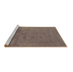 Sideview of Machine Washable Persian Brown Bohemian Rug, wshurb1475brn