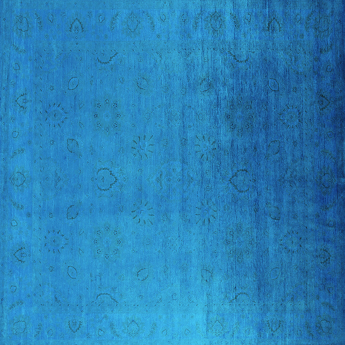 Square Machine Washable Persian Turquoise Bohemian Area Rugs, wshurb1476turq