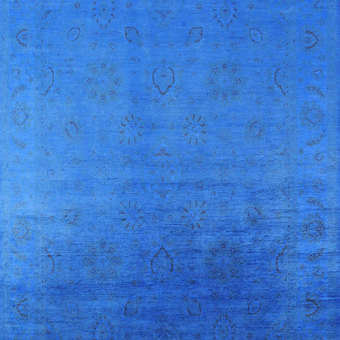 Mid-Century Modern Neon Blue Persian Rug, urb1476