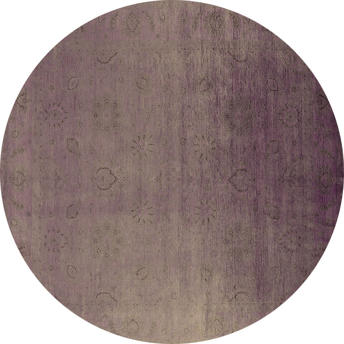 Round Machine Washable Persian Brown Bohemian Rug, wshurb1476brn