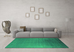 Machine Washable Persian Green Bohemian Area Rugs in a Living Room,, wshurb1476grn