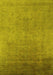 Machine Washable Persian Yellow Bohemian Rug, wshurb1477yw