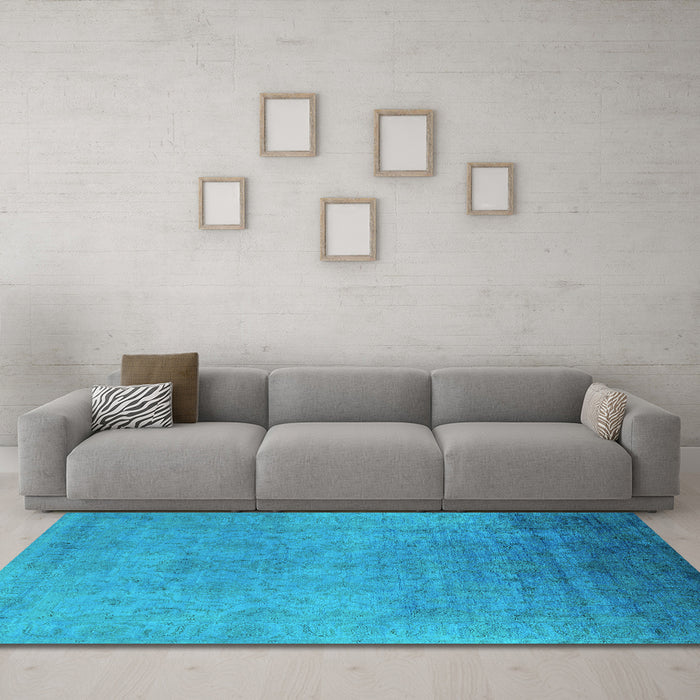 Machine Washable Persian Turquoise Bohemian Area Rugs in a Living Room,, wshurb1477turq