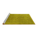 Sideview of Machine Washable Persian Yellow Bohemian Rug, wshurb1477yw