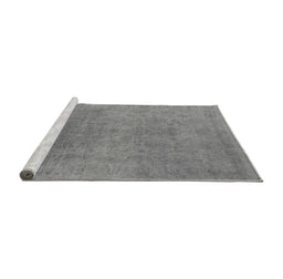 Sideview of Machine Washable Persian Gray Bohemian Rug, wshurb1477gry