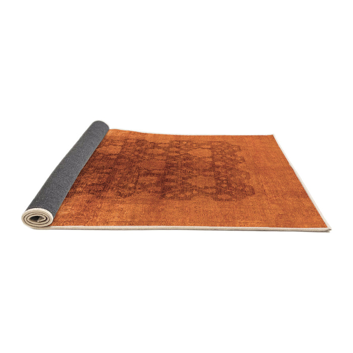 Sideview of Oriental Orange Traditional Rug, urb1478org