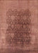 Mid-Century Modern Chestnut Red Oriental Rug, urb1478