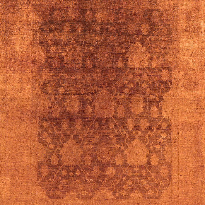 Machine Washable Oriental Orange Traditional Area Rugs, wshurb1478org