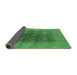 Sideview of Oriental Emerald Green Traditional Rug, urb1478emgrn