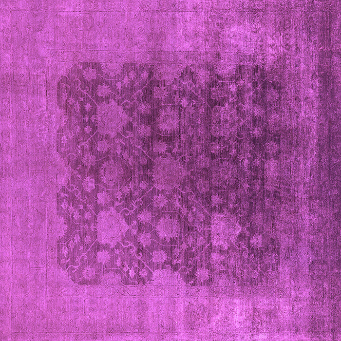 Square Oriental Purple Traditional Rug, urb1478pur