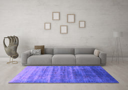 Machine Washable Persian Purple Bohemian Area Rugs in a Living Room, wshurb1479pur