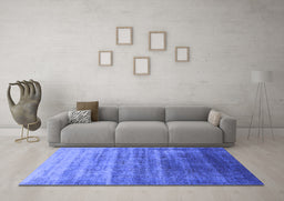 Machine Washable Persian Blue Bohemian Rug in a Living Room, wshurb1479blu