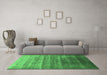 Machine Washable Persian Emerald Green Bohemian Area Rugs in a Living Room,, wshurb1479emgrn