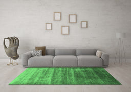 Machine Washable Persian Emerald Green Bohemian Area Rugs in a Living Room,, wshurb1479emgrn
