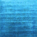 Square Machine Washable Persian Light Blue Bohemian Rug, wshurb1479lblu