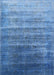 Machine Washable Industrial Modern Blue Rug, wshurb1479